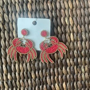 Beaded Crab Earrings